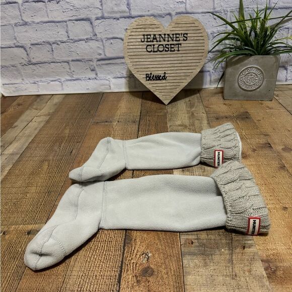 Womens Hunter Original Tall Knee High Boot Socks Gray Winter Medium 5-7 - Picture 3 of 8